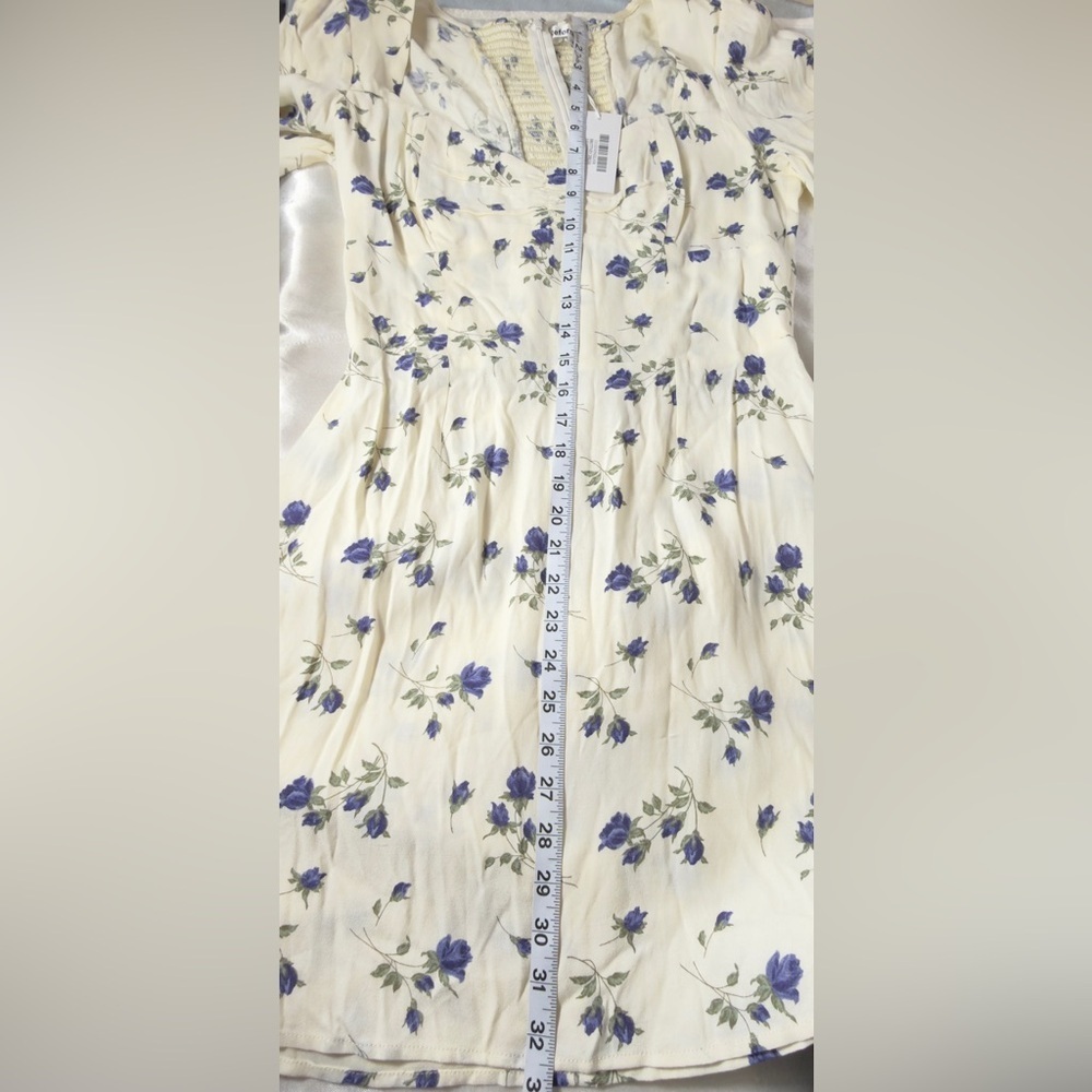 Reformation White and Blue Floral Mini Dress - Picture 11 of 11